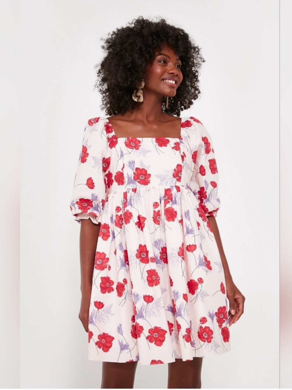 Tuckernuck Hyacinth House Women's Veronica Square Neck Pink Floral Size L